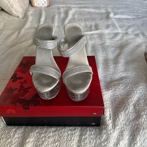 Elegant Silver Women's Heels